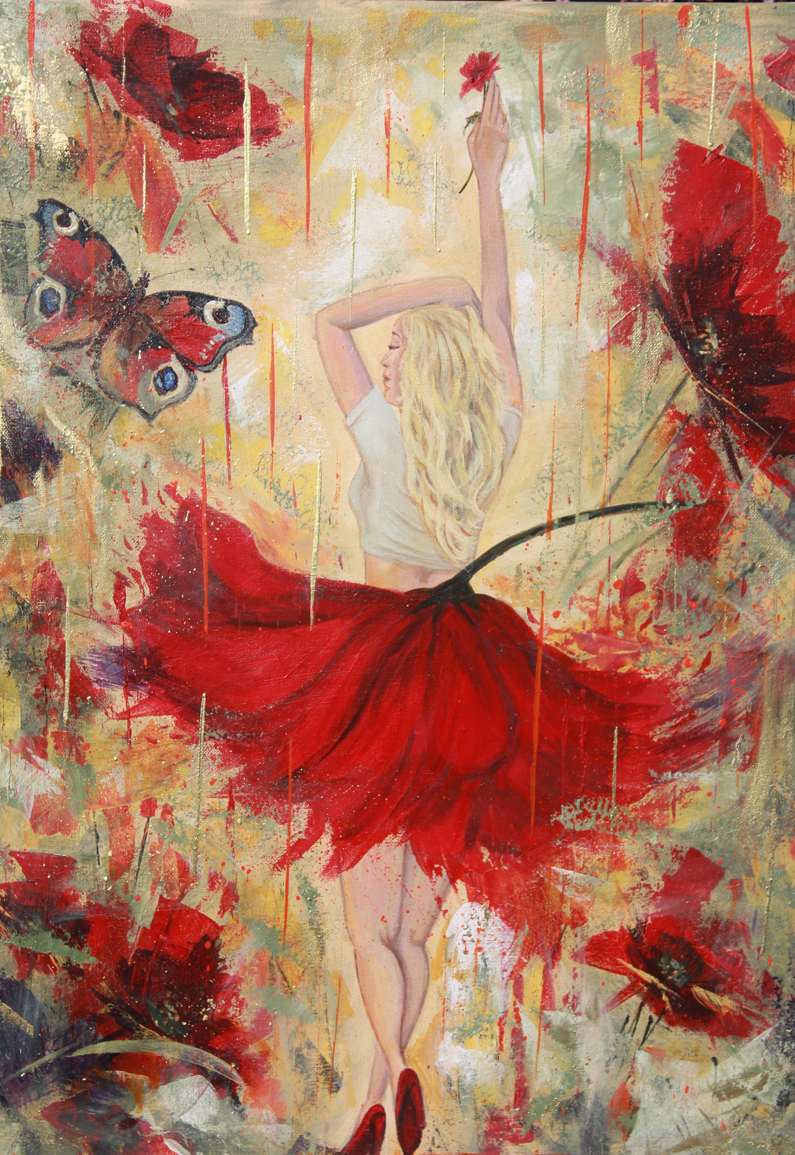 Summer Rain — Acryl, 50 × 70 cm