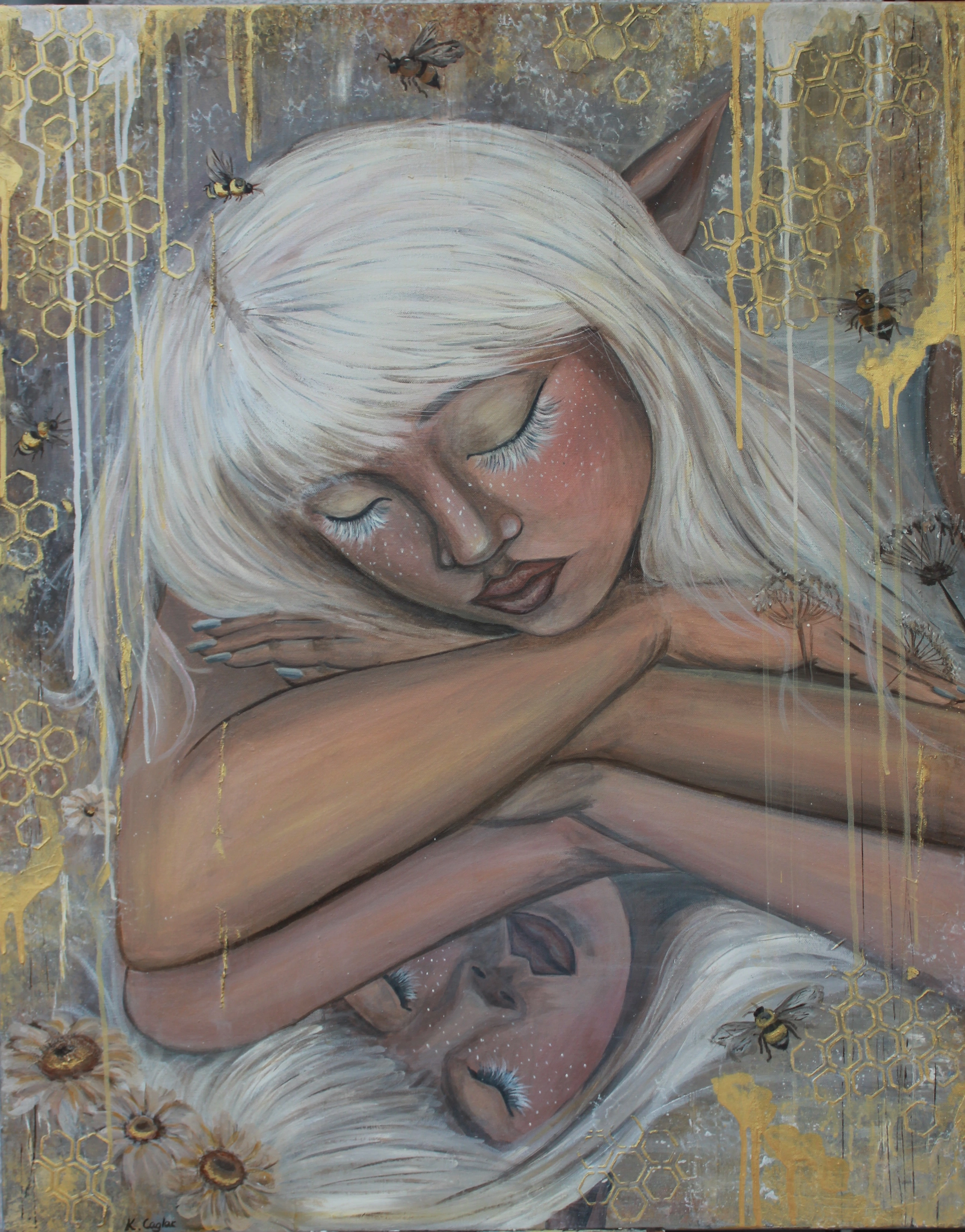 Honey for your Soul — Acryl, 80 × 100 cm