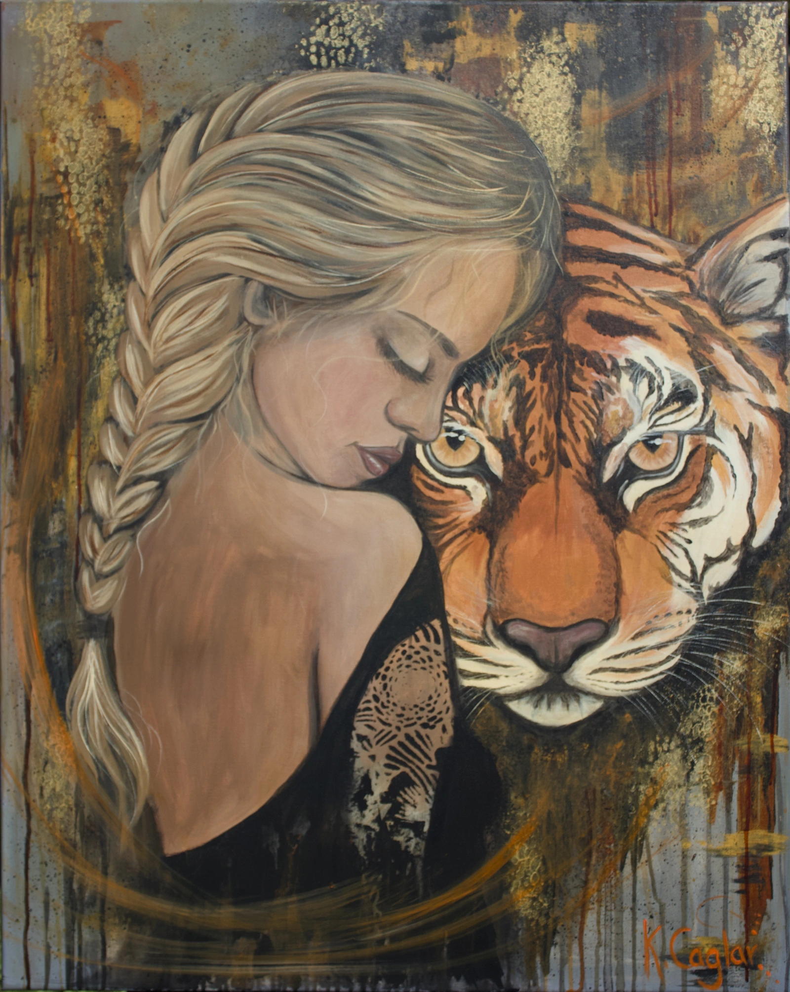 Love doesn't tame — Acryl, 80 × 100 cm